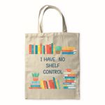 Funny Book Lover Tote Bag Gift for Reader Reusable Shopper Shelf Control