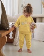 BNWT Toddler Girl Yellow 2 Piece Tracksuit Set 100% Cotton 12 to 18 Months