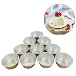 10 Pack Pudding Moulds | Pudding Basins Aluminium Baking Cups Non Stick