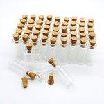 MINI SMALL CORK STOPPER GLASS BOTTLES SPELL JAR CLEAR EMPTY VIAL PENDANTS CUBOID