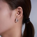 1.0ct Round Cut Lab‑Created Diamond Test Pass VVS1/D/Excellent Huggie Earrings