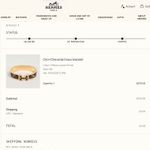 Hermès Clic H Cheval De Coeur Bracelet Black/Gold rrp £670.00