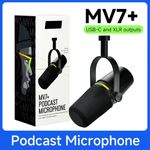 MV7+ Podcast Microphone With Voice Isolation Technology And LED Panel