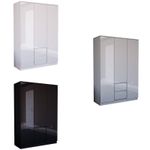 Modern Gloss 3 Door 2 Drawer Wardrobe Storage Hanging Rail Bedroom Furniture