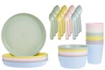 36 PIECE Childrens Plastic Plate Cups Bowls and Cutlery Set - IKEA