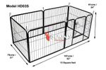 Heavy Duty 6 Piece Puppy Dog Play Pen Run Enclosure Welping Pen Playpen HD03S