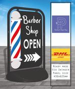 Barber Shop Open Pavement Sign A Board Hairdresser Salon Shop ECO SWINGER 