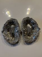 Victorian Silver 1895 Pair Of Bon Bon Dishes Chester Silver Maker H & M 32.6g