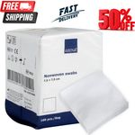 ABENA Gauze Pads, 100 Pack, 7.5x7.5cm Wound Dressings, Non-Sterile, Soft