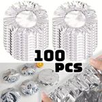 10/100pcs Reusable Aluminium Foil Food Covers Heat Insulated Bowl Lids UK