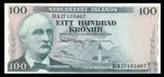 Iceland - Sedlabanki Islands, 100 Kronur, 1961, P-44 , D. Olafsson & J. Nordal ,