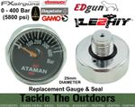 EDgun Leshiy 2 PCP Pressure Gauge & Seal 1/8" BSP 0-400 Bar 25mm Diameter Face 