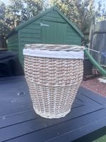 JVL Hand Woven Acacia Round Laundry Willow Basket