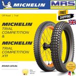 Michelin Trials Competition X11 Rear Tyres 400 18  Tubeless - 956236