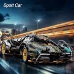 1:14 V12 Super Sports Car Racing Car Building Blocks Toy DIY Model Kit--1314pcs