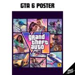 GTA 6 Grand theft auto 6 cover art poster A0 A1 A2 A3 A4 Glossy 240gsm