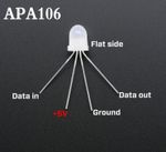 APA106 F5 F8 IC Integrate Round RGB Lamp LED String controller 5V (like WS2812B)