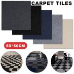 4/20pcs Carpet Tiles 50x50cm Carpet Floor Tiles Non-Slip Flooring Rugs for Home