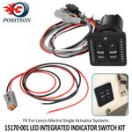 15170-001 LED Integrated Indicator Tactile Trim Tab Switch Kit for Lenco Marine