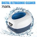 750mL Ultrasonic Cleaner Machine For Jewelry Watches Dentures Glasses Coins CD