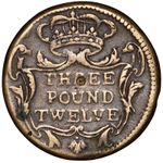 1705-1750 Portugal Three Pound Twelve Coin Weight – Brass