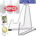 10-30X Clear Acrylic Trading Card Stands for Coins Sports Cards Display Holder