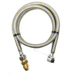 UK Gas Bottle 5/8" LH POL Adapter x to 21.8 mm LH pigtail, 1.5 M Reinforced hose
