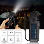 Dynamo Wind Up Solar USB Rechargeable AM FM Hand Crank Radio Torch Portable