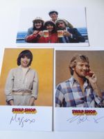 MULTI-COLOURED SWAP SHOP NOEL EDMONDS MAGGIE PHILBIN SIGNED PRE-PRINT 3 PHOTOS