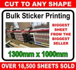 BULK Custom personalised printed vinyl stickers, labels UNLAMINATED