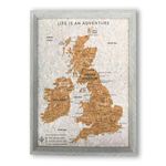 Splosh UK Travel Map Pin Board Pins Personalised Ireland United Kingdom Maps