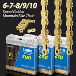 Bicycle Chains Gold 7 8 9 10 11 Speed MTB Road Bike Chain 116 Links for Shimano