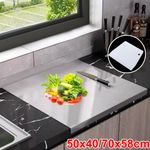 Stainless Steel Cutting Chopping Board Dough Board Meat Bread Kitchen Worktop UK