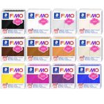 FIMO Soft Polymer Oven Modelling Clay 57g Most Popular Colours Pack of 3