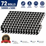72 Heavy Duty Gaffer Cloth Duct Tape – 50mm x 50m Rolls