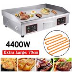 Commercial Electric Griddle Countertop Hotplate BBQ Grill Catering Bacon UK Plug