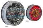 SIM 3188 CLEAR LENS LED REAR ROUND COMBINATION STOP/TAIL/INDICATOR LIGHT/LAMP