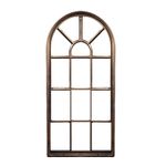 Arched Garden Mirror for Gardens Distressed 2. Bronze