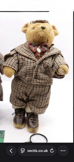 Padlock Holmes Bear by Dean's Rag Book In Original Clothes 51cm Tall VGC