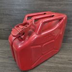 Vintage Jerry Can 10L Red Metal Petroleum 10 litres Triple Handle Rare 