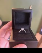 Platinum 950 Engagement Ring Lab-Grown Round Diamond 