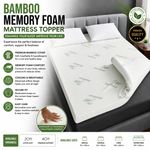 Bamboo Memory Foam Mattress Topper 4CM Orthopaedic Cooling Soft Bed UK KingSizes