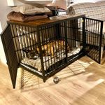 48 Inch XL Heavy Duty Dog Crate Furniture End Table Wooden Pet House Cage Kennel