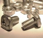 Greenhouse Bolts and Nuts With Square 10mm Heads & Hex Nuts Aluminium M6 / 6mm