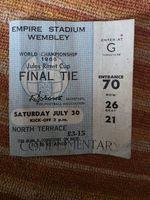 Original 1966 World Cup Final Ticket England v West Germany L14