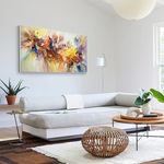Original Abstract Floral Painting Large Canvas 160x80cm Contemporary Modern Art