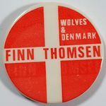 Finn Thomsen Speedway Rider Tin Pin Badge. 37mm Diameter. Wolves & Denmark