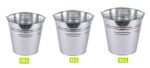 TRADITIONAL GALVANISED STRONG STEEL METAL SMALL LARGE BUCKET WITH WOODEN HANDLE