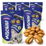 6-12pk Cat Pillow Chews Cheese Crunchy Cat Treats 125g Training Bulk Snack