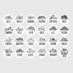 24 x 2 Herbs & Spices Jar Labels Sticker Home Cooking Kitchen Pantry Storage